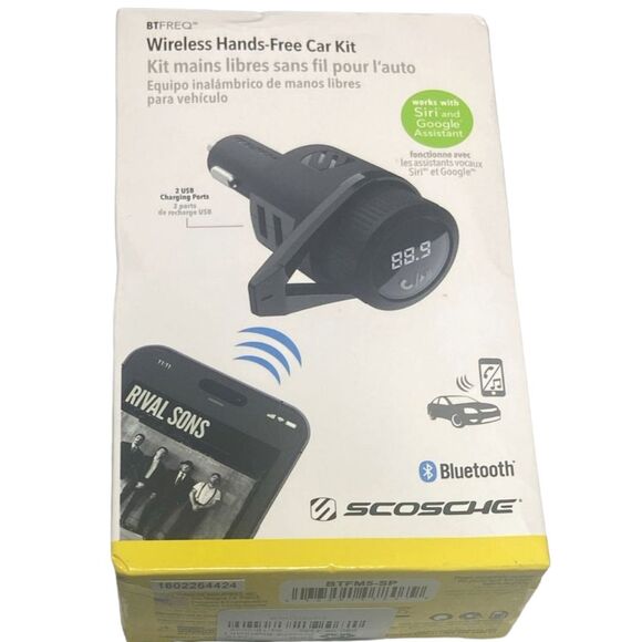 Scosche BTFreq Bluetooth FM Transmitter Dual USB 12W 2.4A – Black (Never Used) - Picture 5 of 8